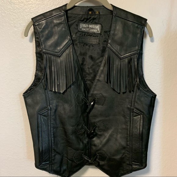 Harley Davidson woman’s leather vest size small - Picture 1 of 12